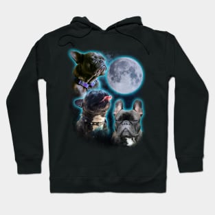 Three Frenchies Moon Hoodie